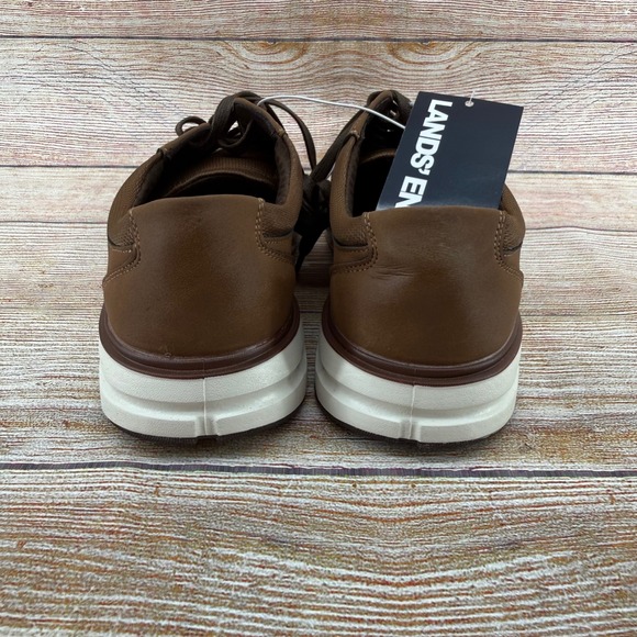 Lands End Mens Sport Oxford Shoes Dark Tan White 1908426 Size 10‎ main image 4
